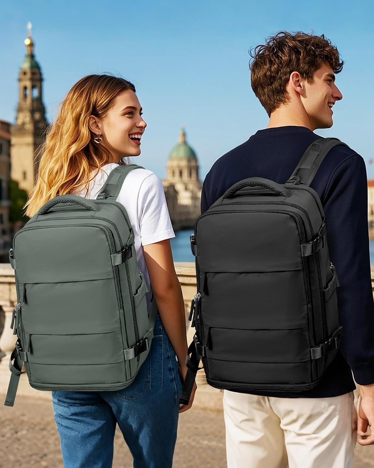 Thumbnail 1 de SZLX Großer Reiserucksack Damen – Vakuum-Kompression, Fluggepäck-tauglich und wasserabweisend