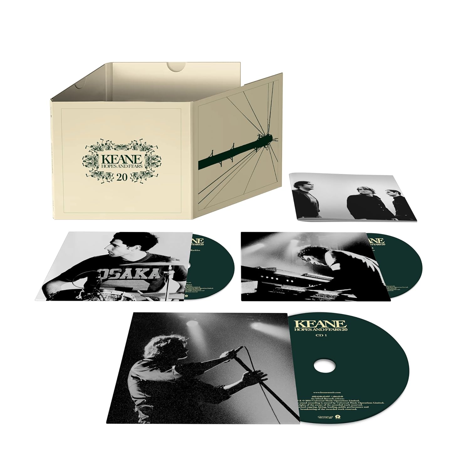 Detalle 2 de Keane Hopes and Fears 20th Anniversary Edition 3-CD Set