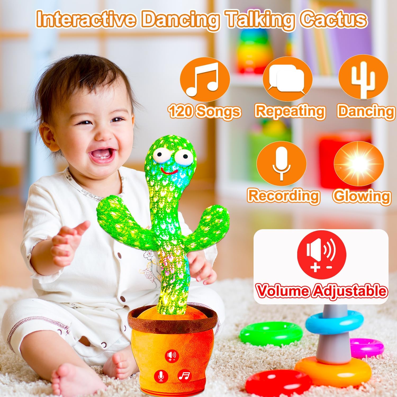 Thumbnail 1 de Baby Dancing Talking Cactus Toy