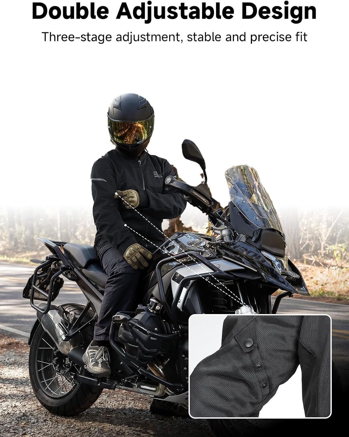 Thumbnail 3 de KEMIMOTO Motorcycle Jacket for Men with CE Armor and ESA Rebound Mesh
