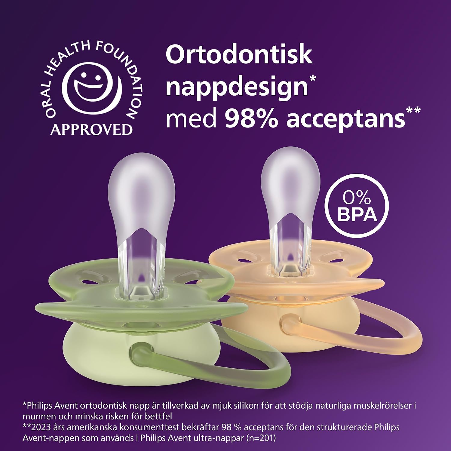 Detalle de Philips Avent SCF091/52 ultra soft-napp, 6–18 månader, symmetrisk silikon och flexibel sköld