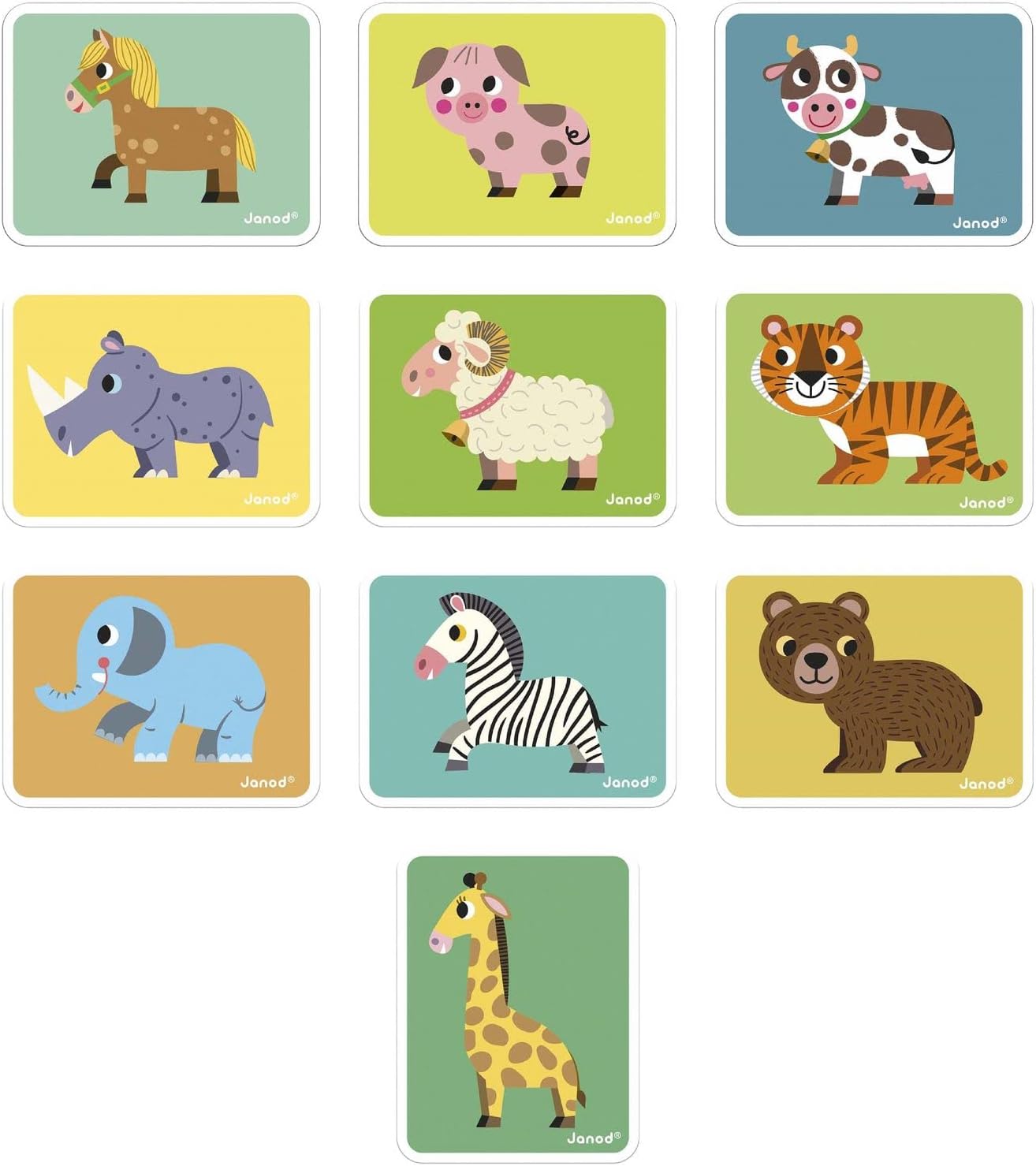Detalle de Janod Magneti'Book Animaux – Jeu éducatif magnétique 30 pièces, livre cartonné FSC, dès 3 ans