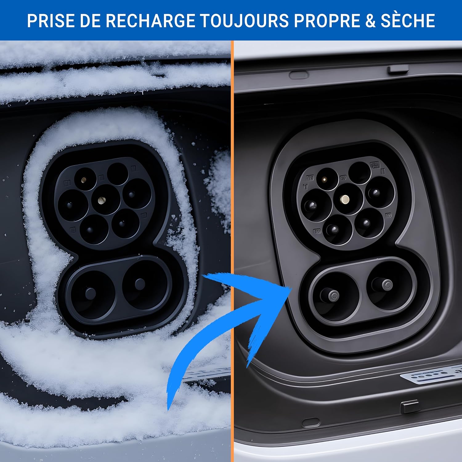 Thumbnail 2 de EVify cache de prise de charge Type 2 : protection contre la pluie, neige, soleil et poussière