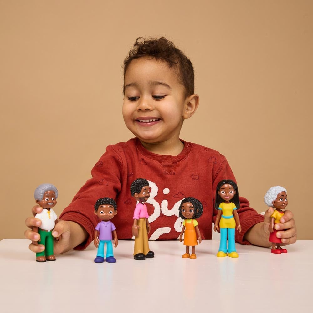 Detalle 2 de Miniland Rodzina o ciemnej karnacji – 8 figurek do zabawy symbolicznej