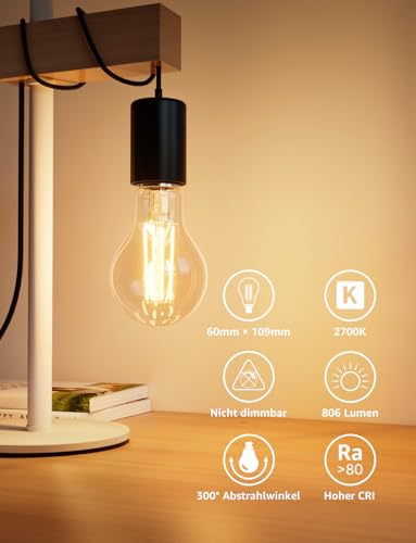 Thumbnail 8 de Lepro LED Glühbirne E27, 3,8 W, 806 lm, 2700 K – Energieklasse A