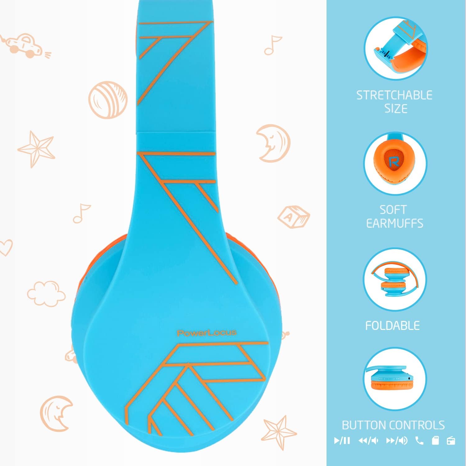 Detalle 2 de PowerLocus P2 Casque Bluetooth enfant 85dB