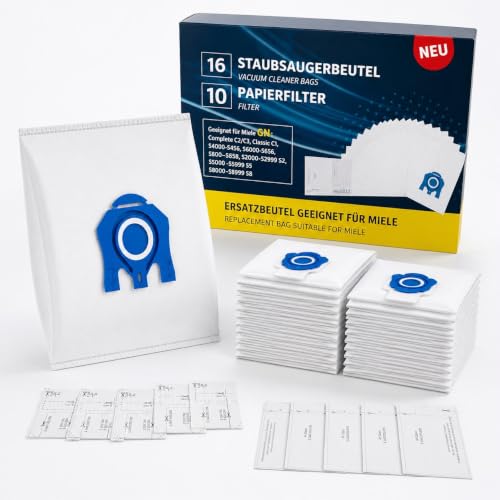 Detalle de SANAWATEC 16x Staubsaugerbeutel für Miele GN Serie und More – inkl. 5 Motorfilter & 5 Abluftfilter