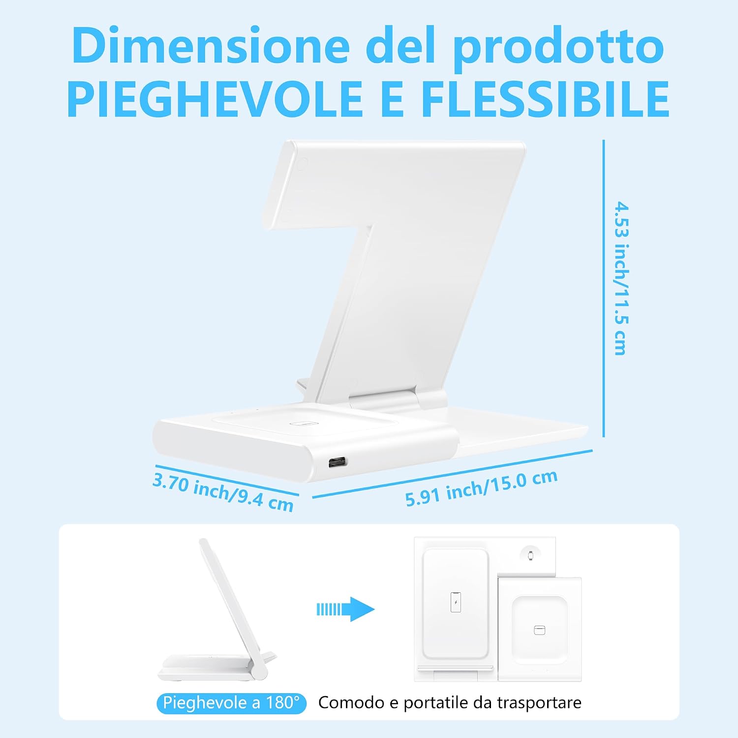 Thumbnail 5 de WATOE Caricatore 3 in 1 15W per Apple