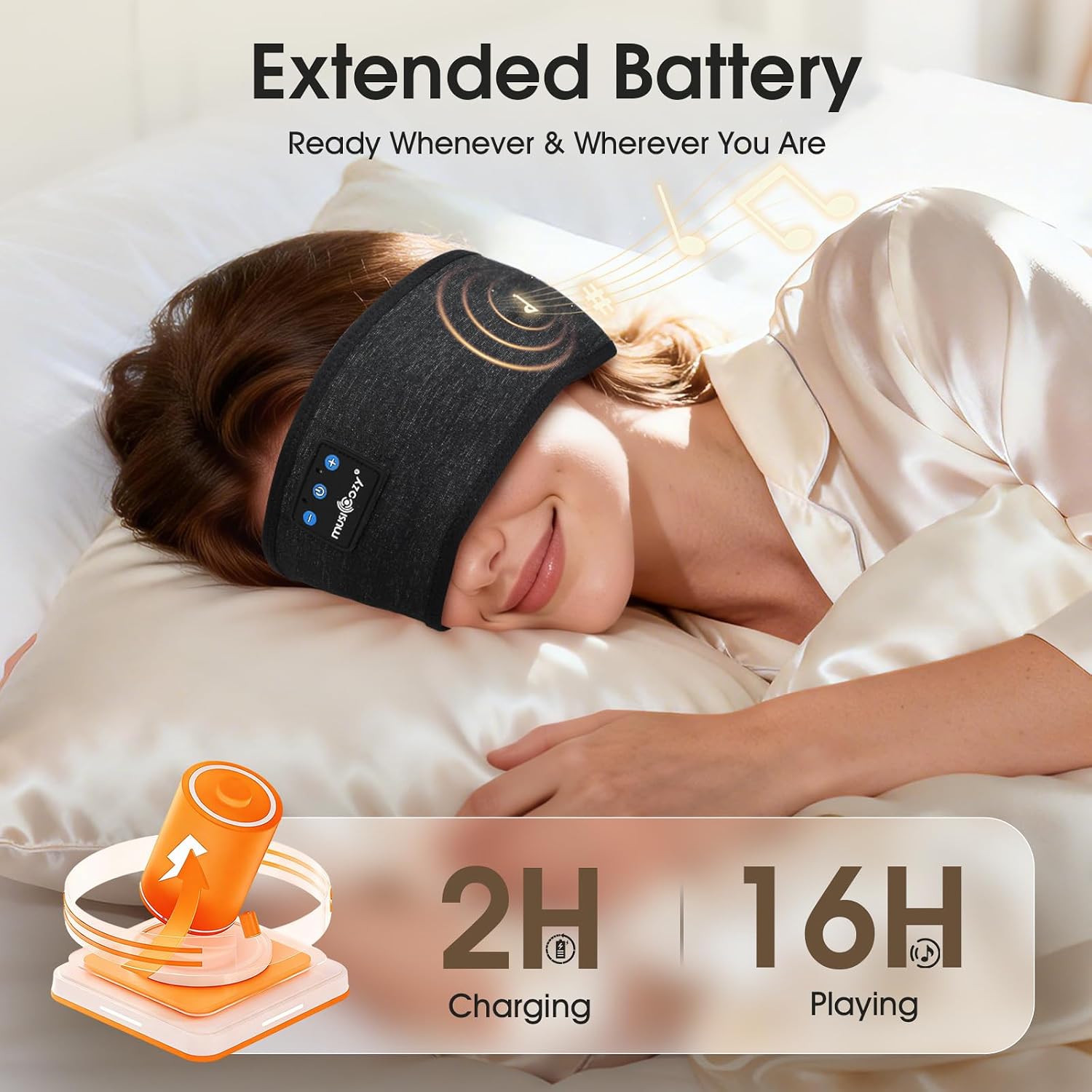 Detalle de MUSICOZY sleep headphones headband