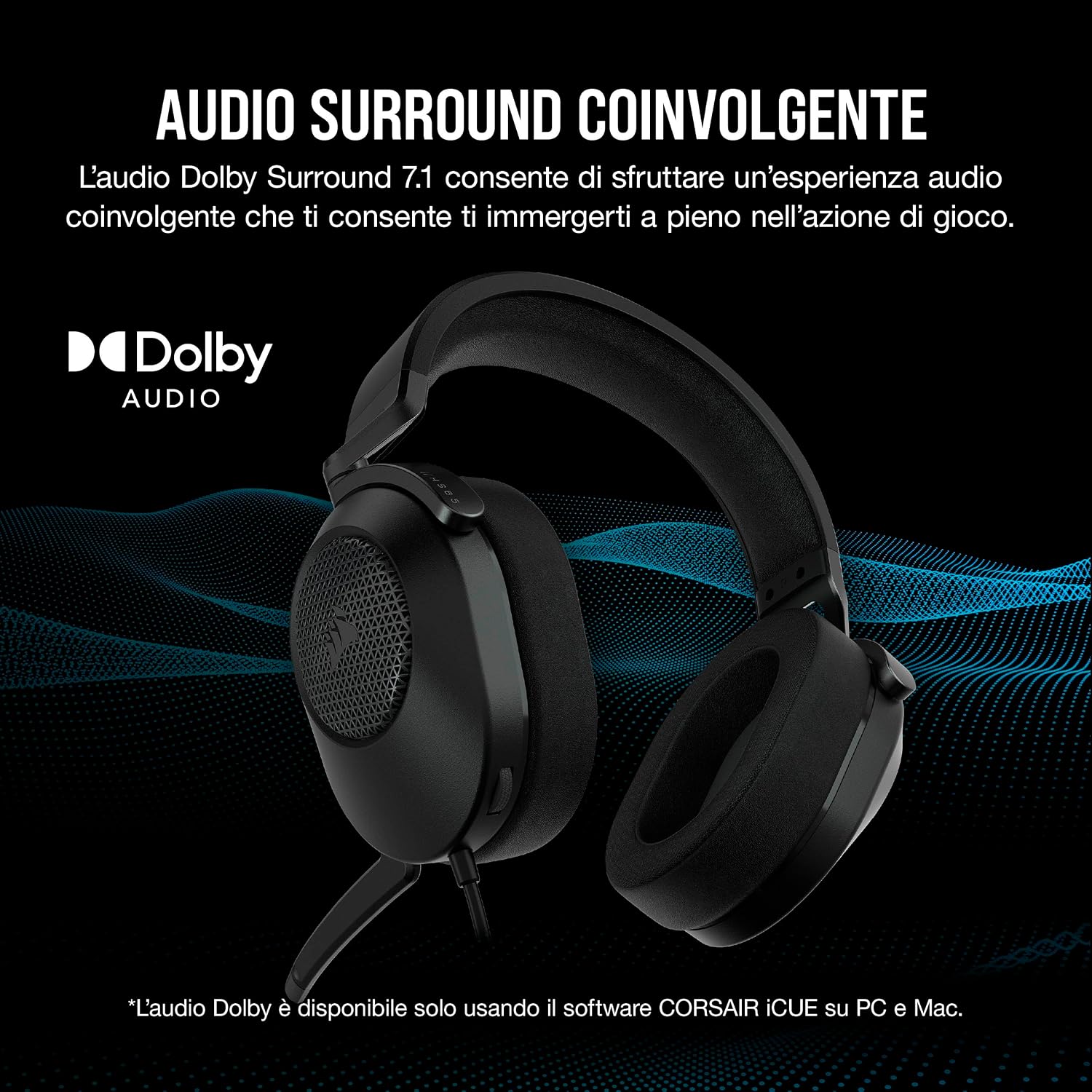 Thumbnail 3 de Corsair HS65 SURROUND Cuffie da Gioco
