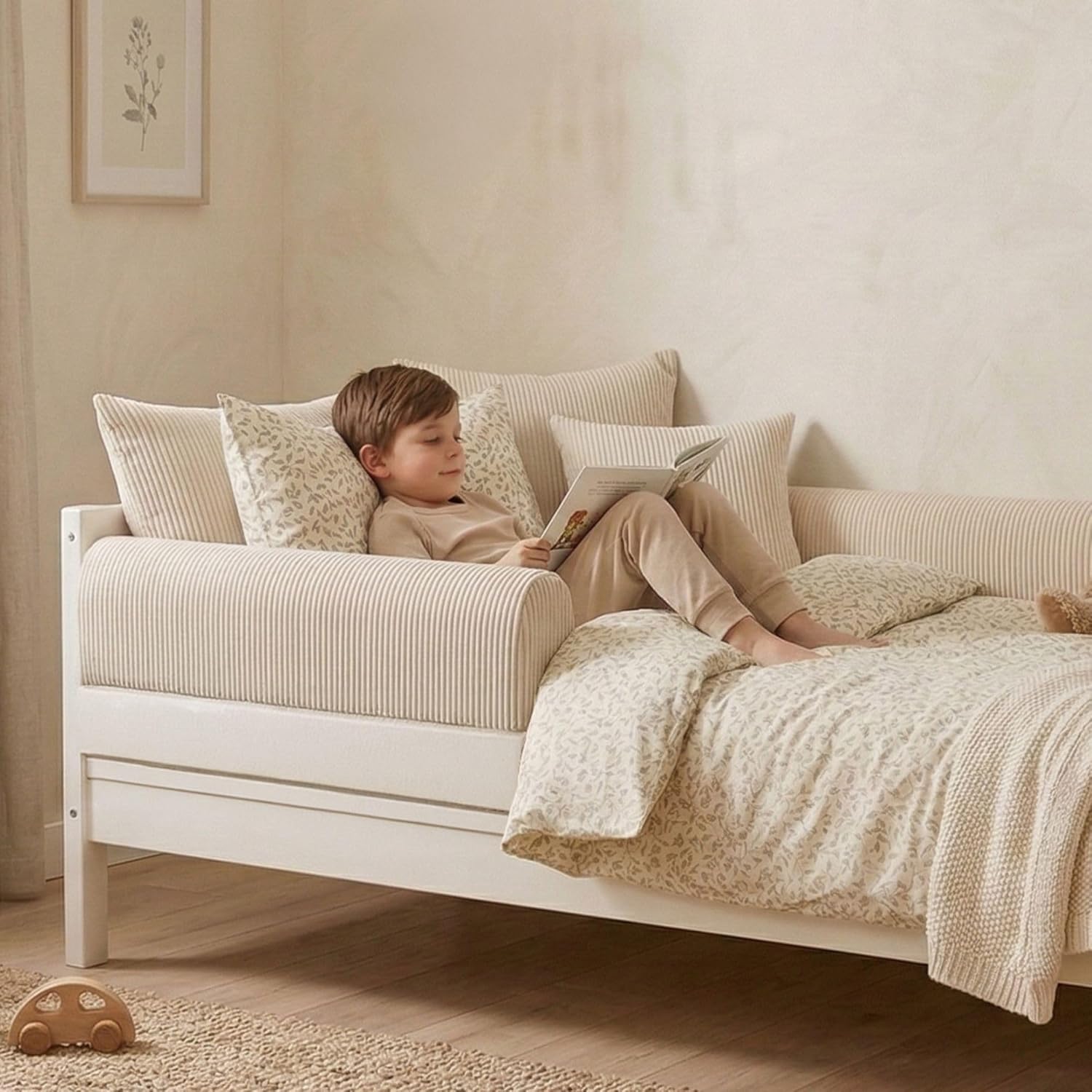 Thumbnail 5 de Totsy Baby Paracolpi lettino neonato antisoffoco 120 cm in velluto a coste beige