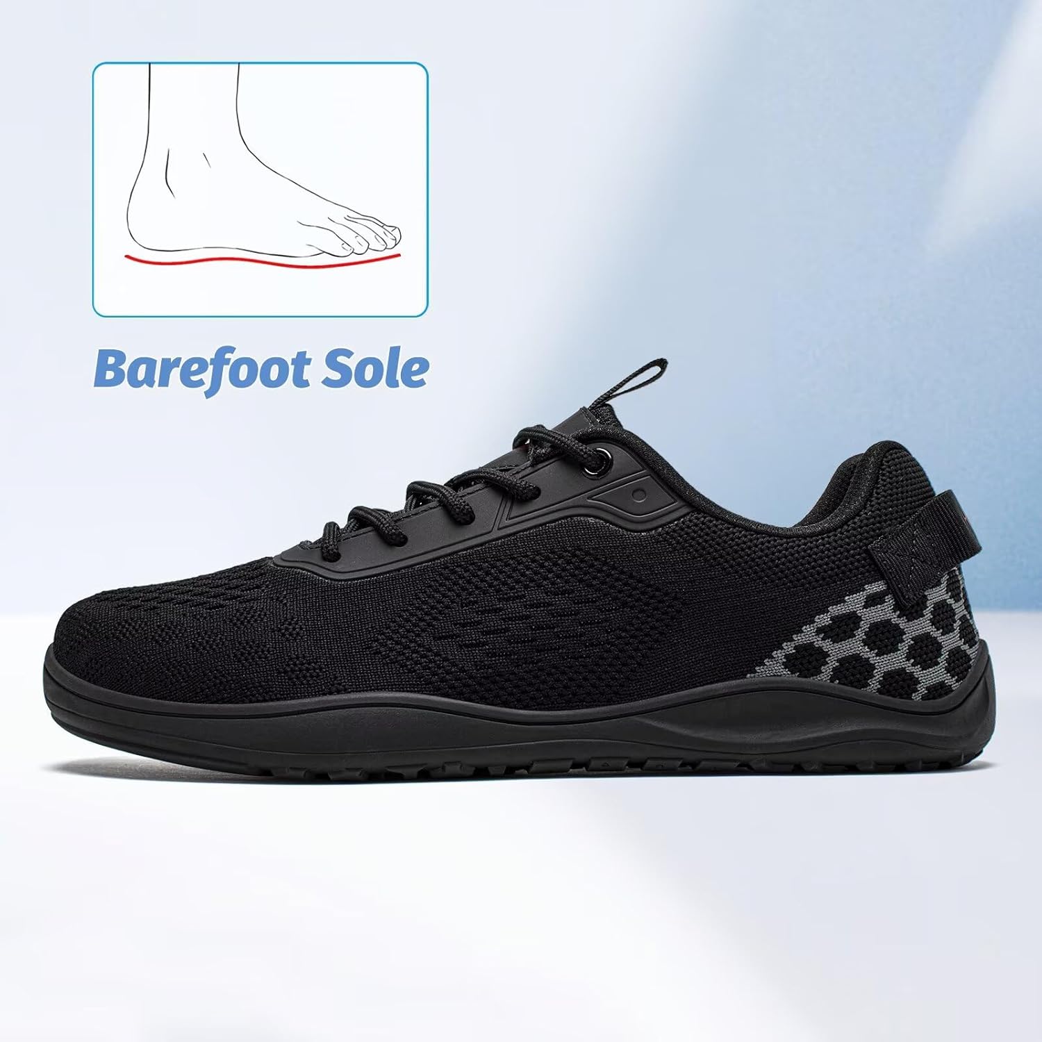 Detalle de HOBIBEAR Unisex Wide Toe Minimalist Barefoot Shoes for Trail Running