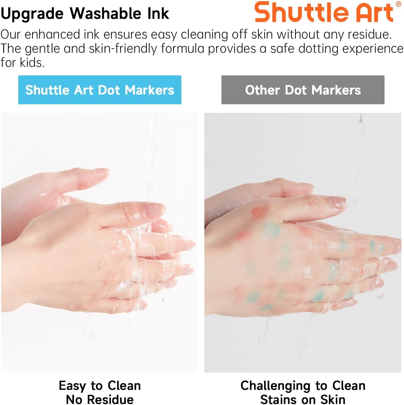 Thumbnail 4 de Shuttle Art Dot Markers 20-Color Washable Markers 🎨