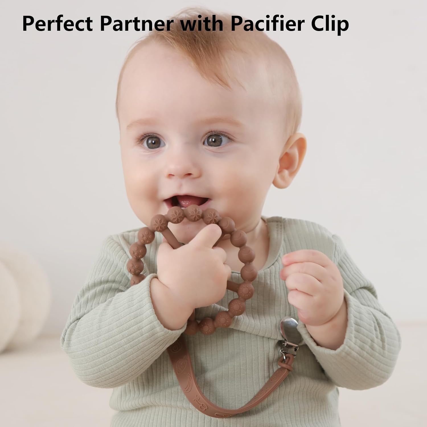 Detalle de Seposeve 3-Pack Silicone Ring Teethers with Five Textures for Babies