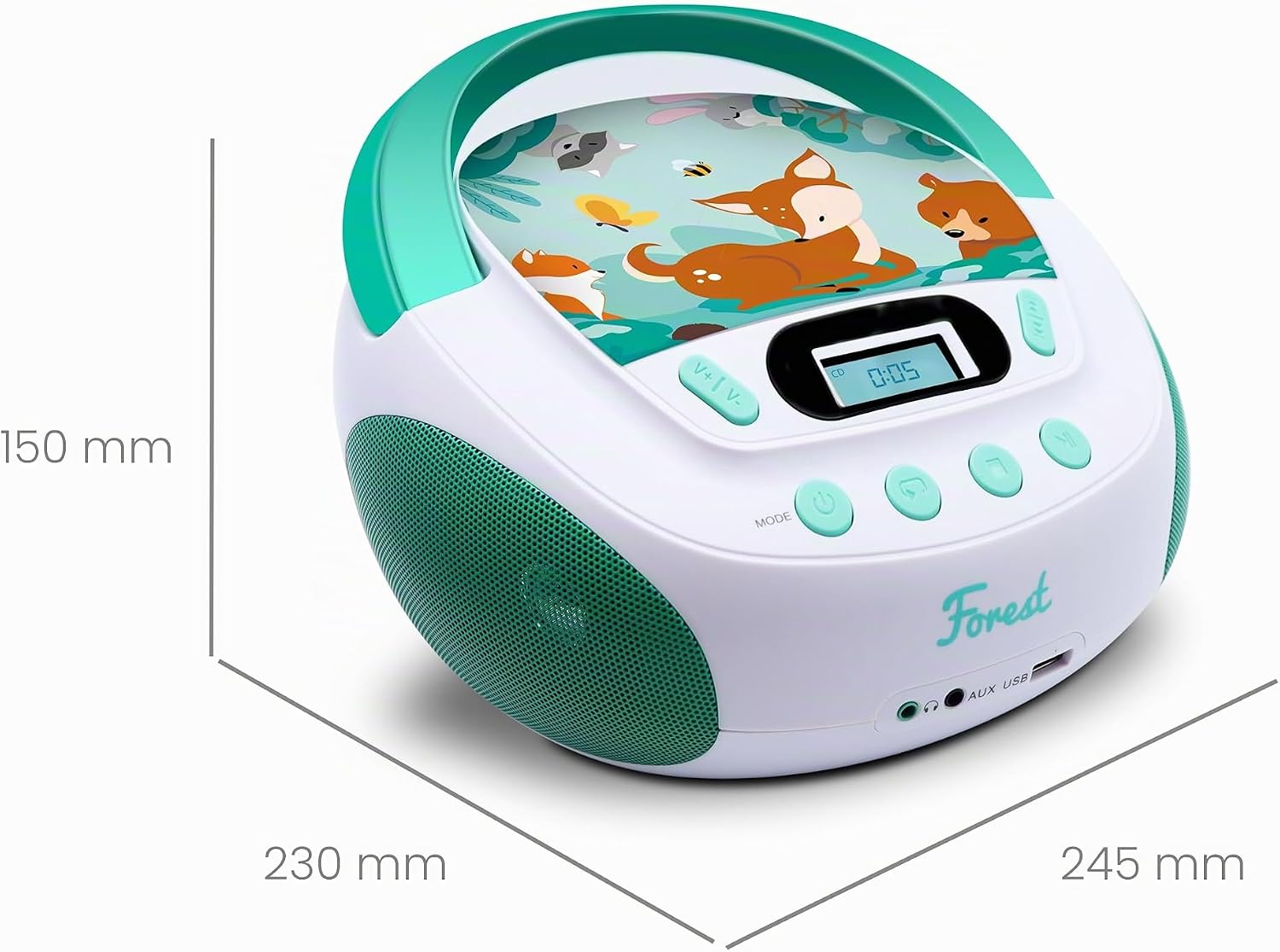 Thumbnail 6 de Metronic 477147 Forest – odtwarzacz CD/MP3 dla dzieci z USB i AUX