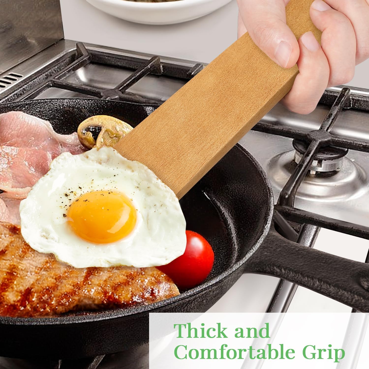 Detalle de MORGLES Wooden Spatula Set, Acacia Wood