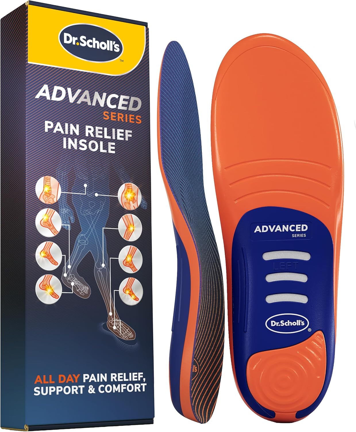 Detalle de Dr. Scholl’s Advanced Pain Relief Insoles for Men & Women – Heavy Duty Orthotics