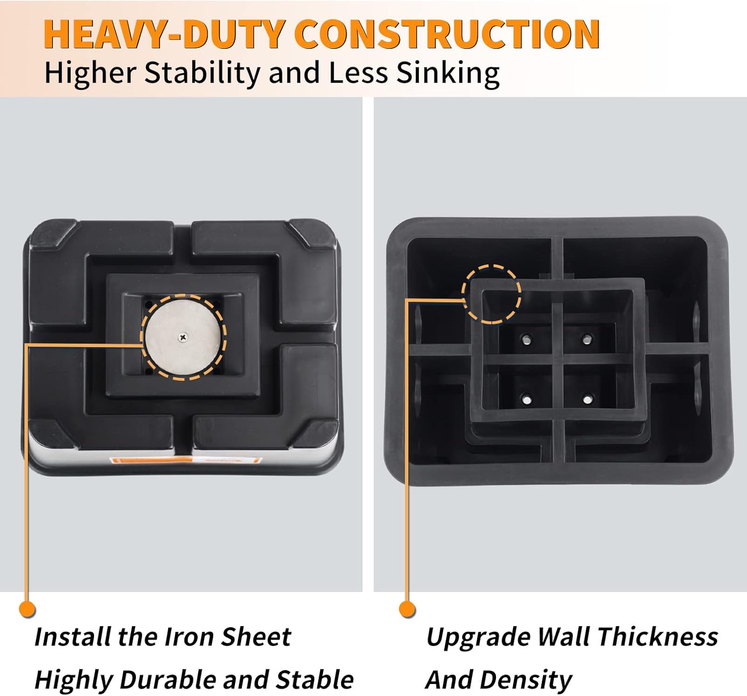Thumbnail 4 de OULEME Heavy Duty Trailer Jack Block for RV, Camper, 5th Wheel (Supports up to 15,000 lbs)