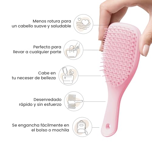 Thumbnail 3 de Tangle Teezer Mini Ultimate Detangler — Cepillo desenredante rosa 🎀