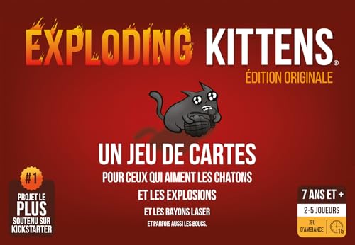 Detalle de Asmodee Exploding Kittens – Jeu de Base (Cartes d’Ambiance)