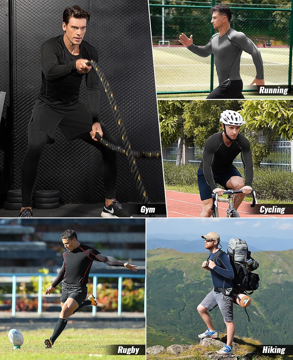 Thumbnail 5 de Niksa Long Sleeve Running Tops 2 Pack