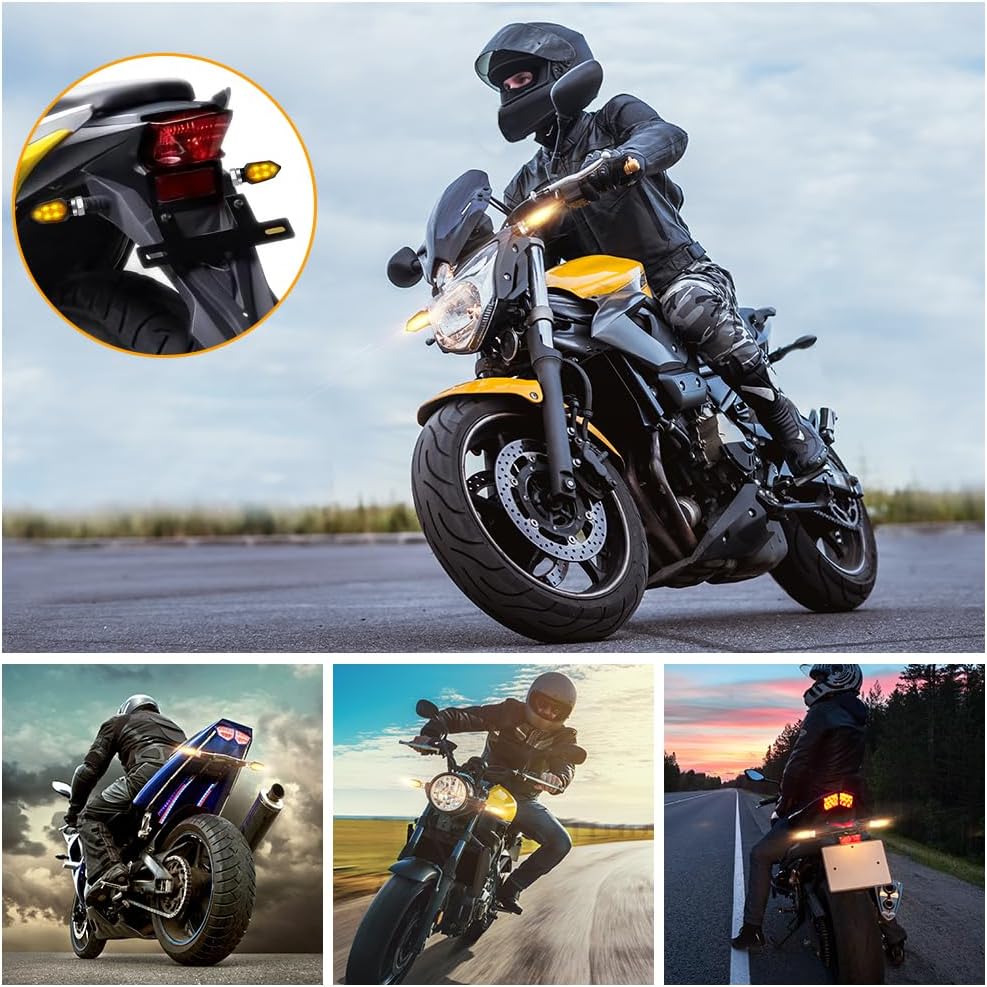 Thumbnail 6 de URAQT Motorcycle LED Turn Signal Light – 4 Pack Universal, Waterproof 12V Indicators