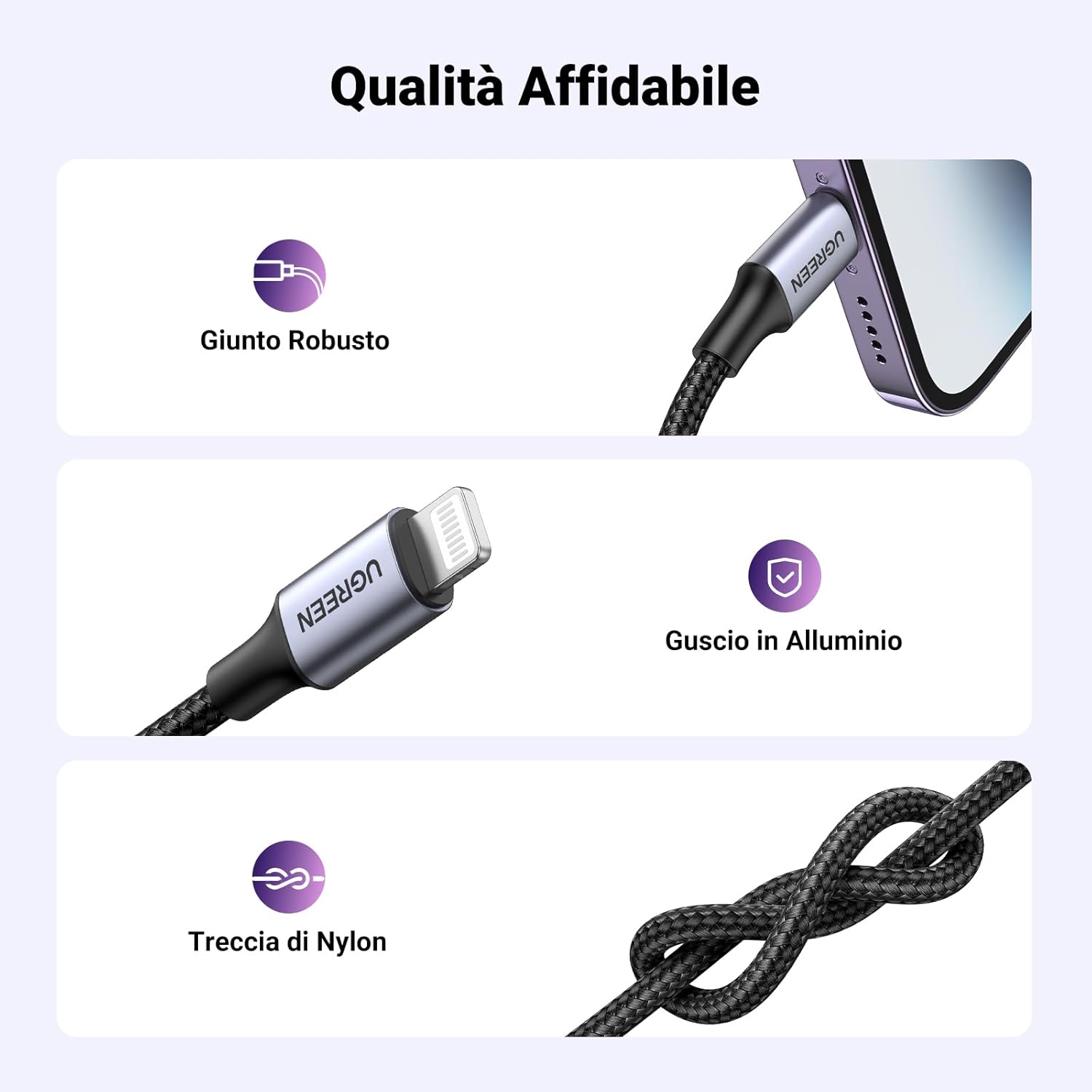 Thumbnail 5 de UGREEN Adattatore cuffie Lightning → Jack 3,5 mm MFi certificato per iPhone e iPad (grigio)