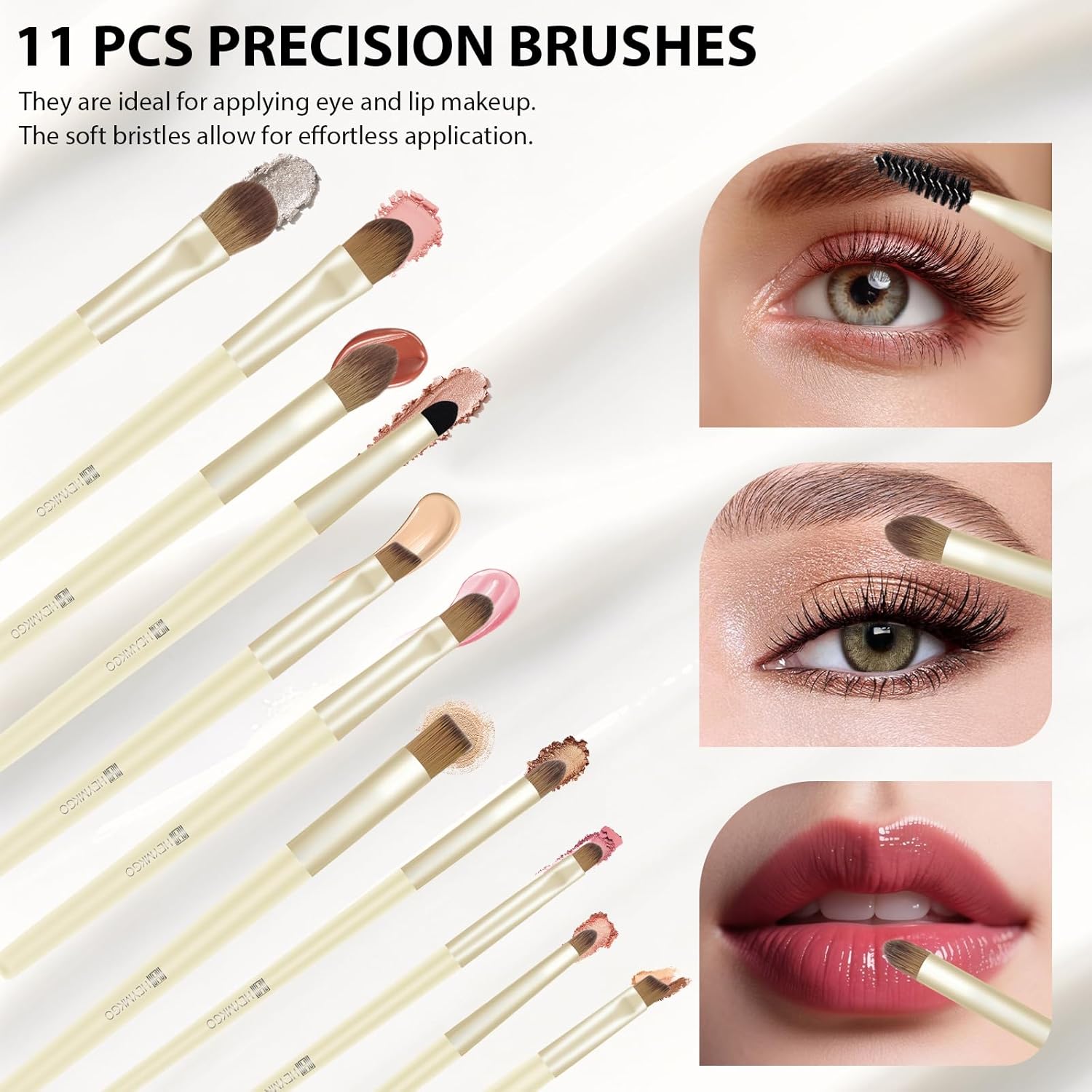 Detalle 2 de HEYMKGO Juego de 16 brochas maquillaje profesionales