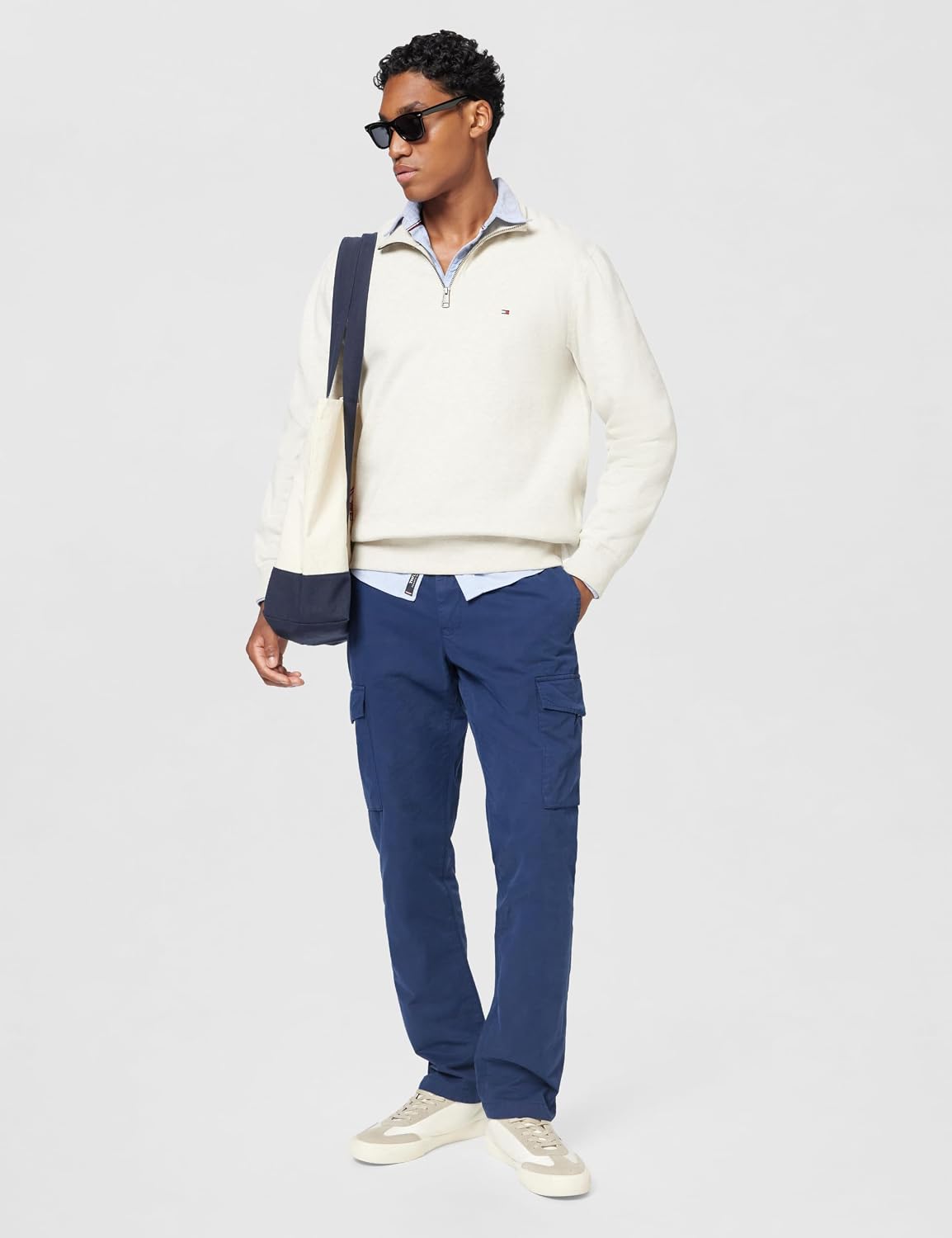 Detalle de Tommy Hilfiger Herren-Hose Stretch Straight Fit – zeitlos, bequem und vielseitig