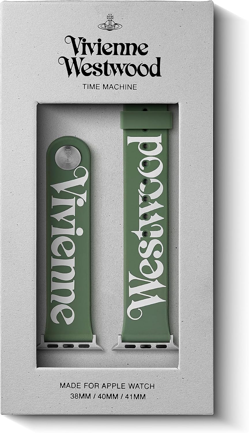 Detalle 2 de Vivienne Westwood 22mm Apple Watch Strap – Silver Clasp, 38–41mm Compatibility