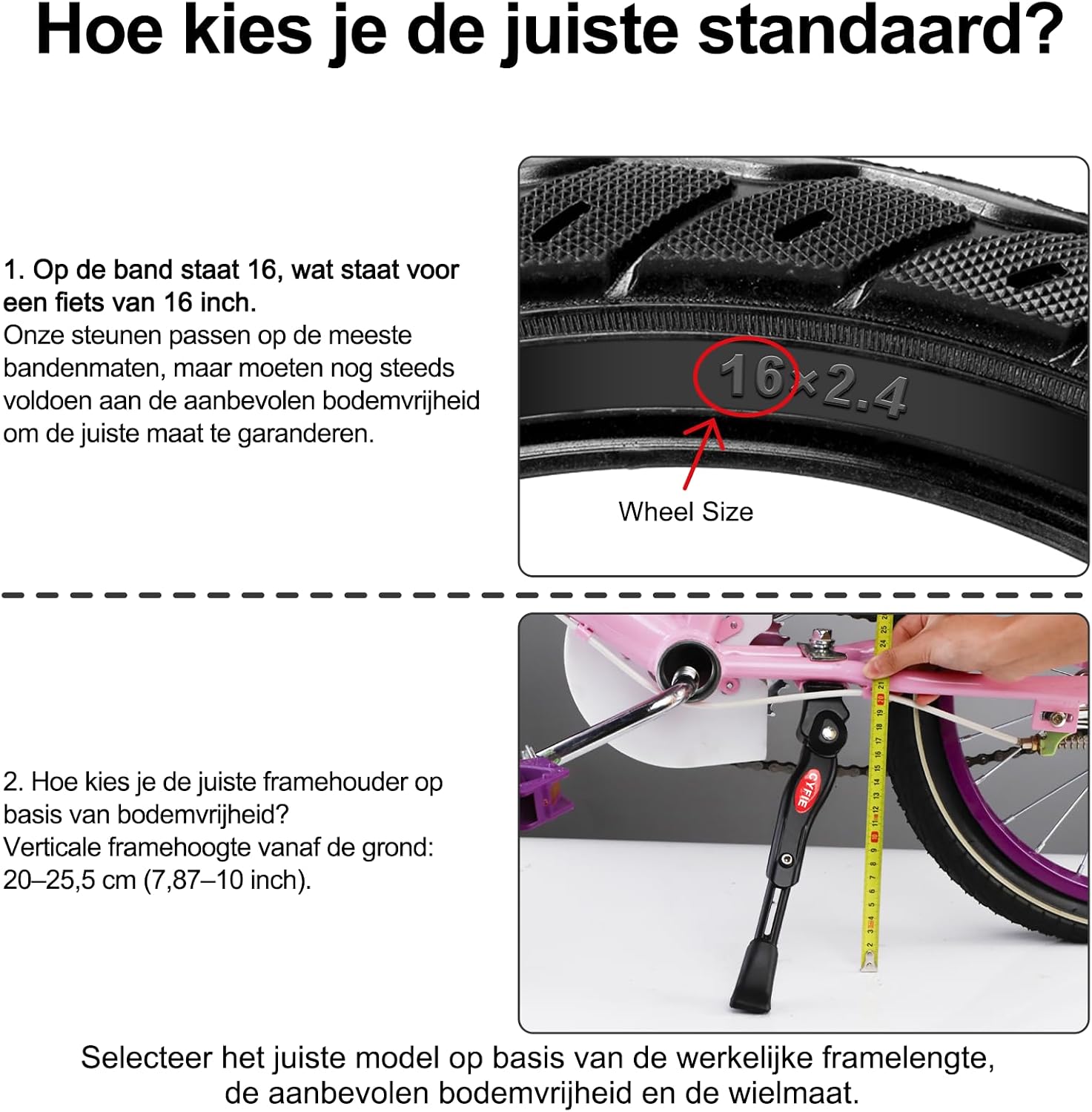 Thumbnail 3 de CYFIE verstelbare fietsstandaard van aluminium, 4 cm verstelbaar met antislipvoet