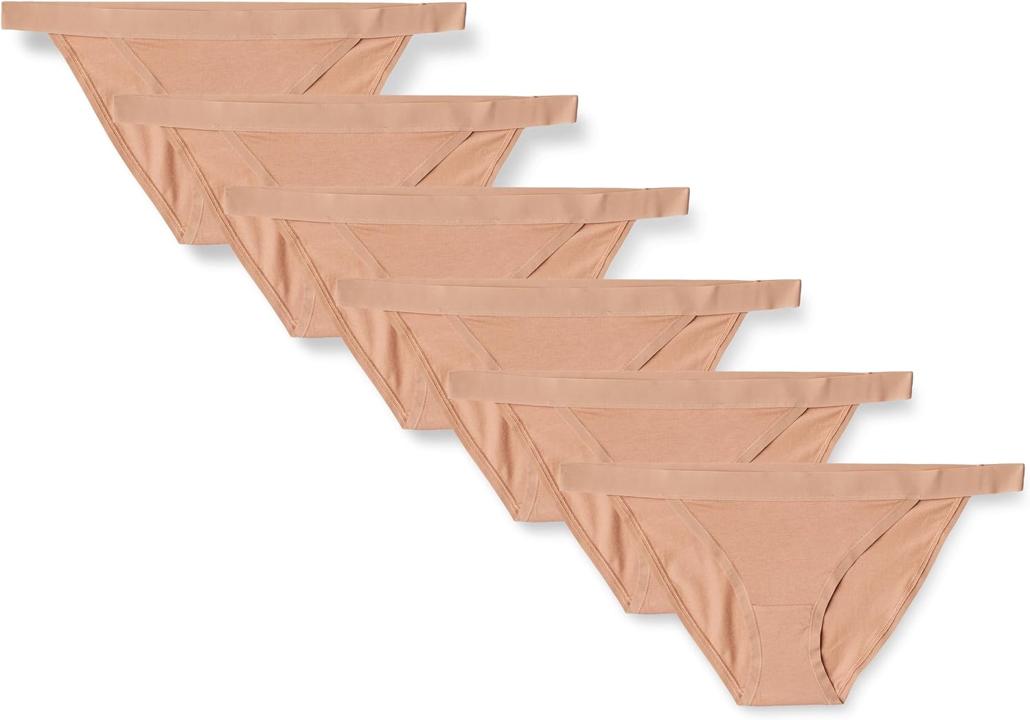Detalle de Amazon Essentials Women's Cotton Jersey Tanga Underwear — Pack of 6