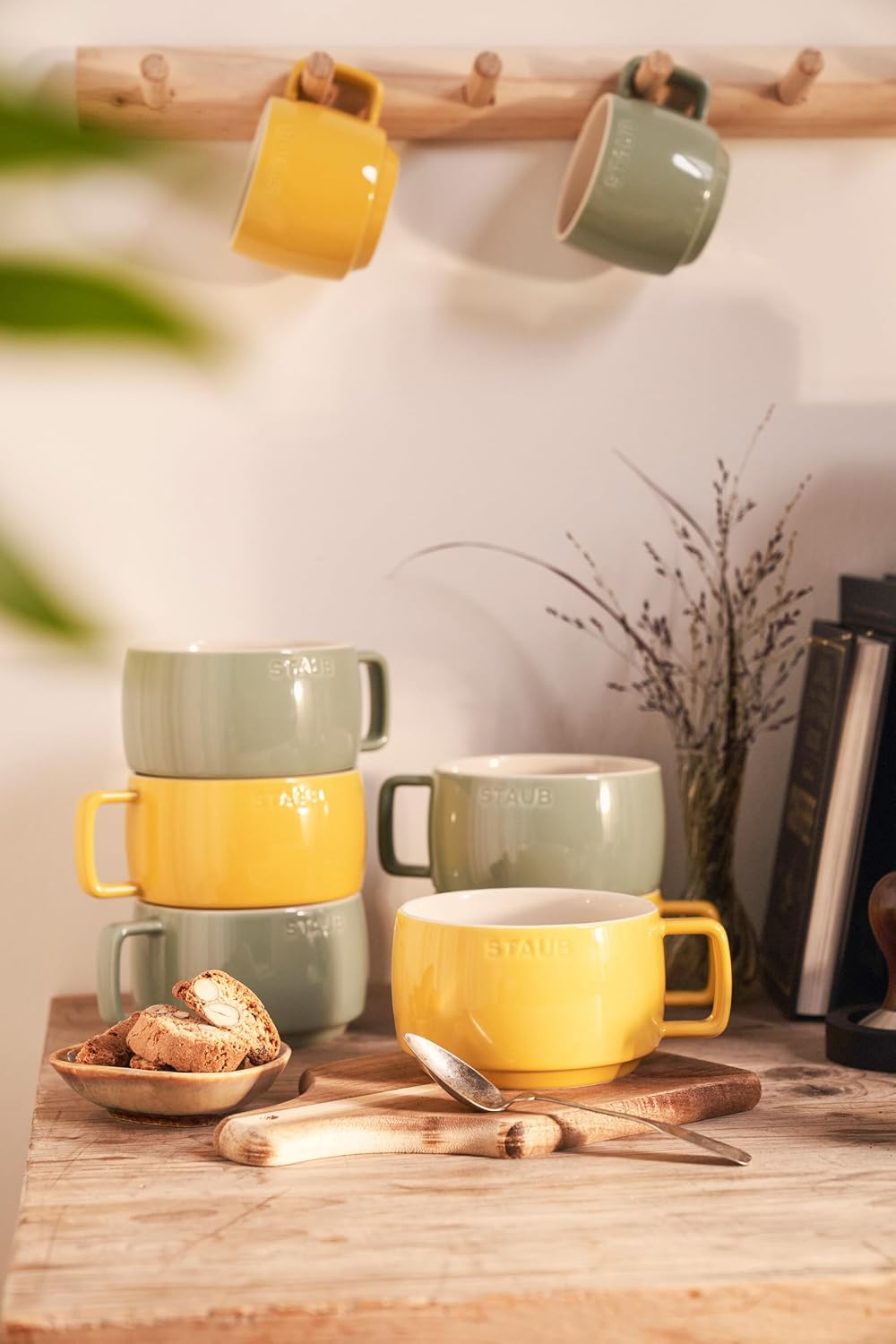 Detalle de ストウブ Ceramic Stacking Mug Z1029-088 スープマグ 500ml シトロン 耐熱陶器