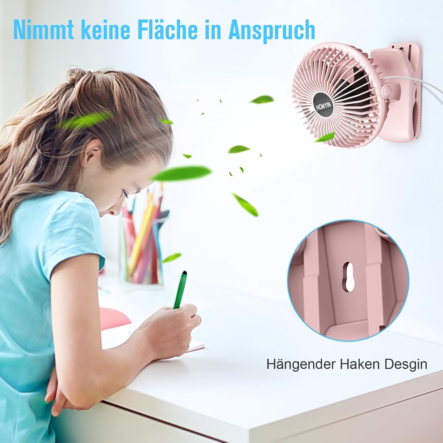 Thumbnail 3 de HONYIN Mini Ventilator Clip 720°