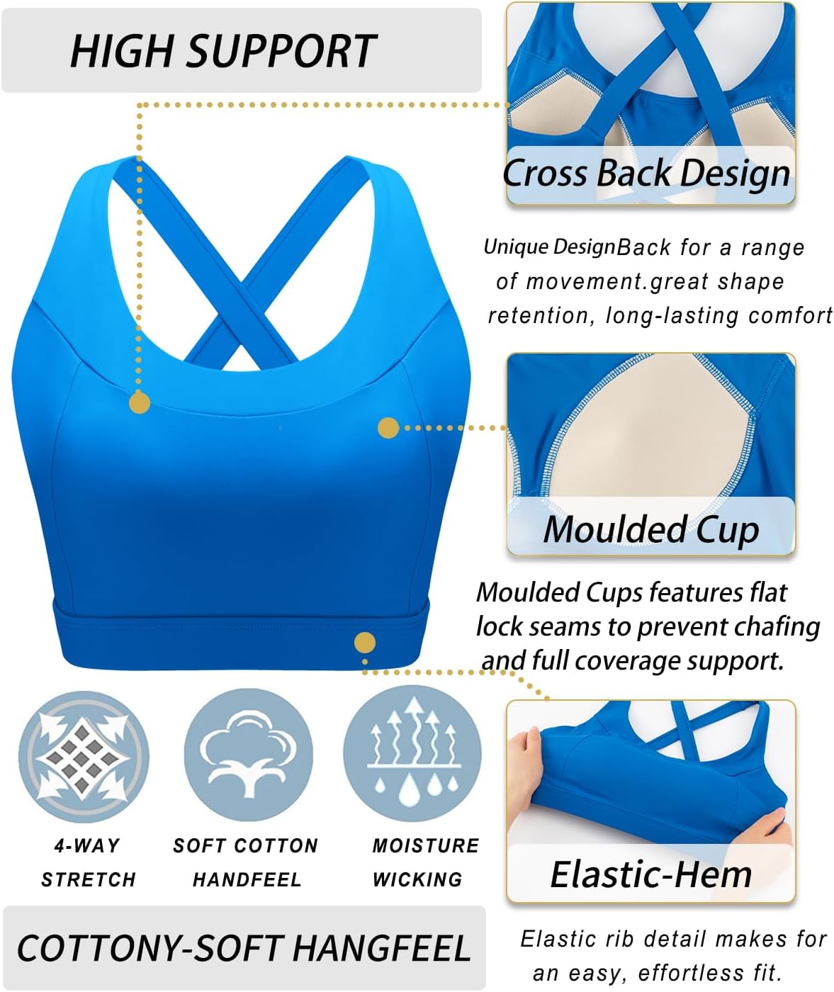 Detalle de RUNNING GIRL Sports Bra with Molded Cups