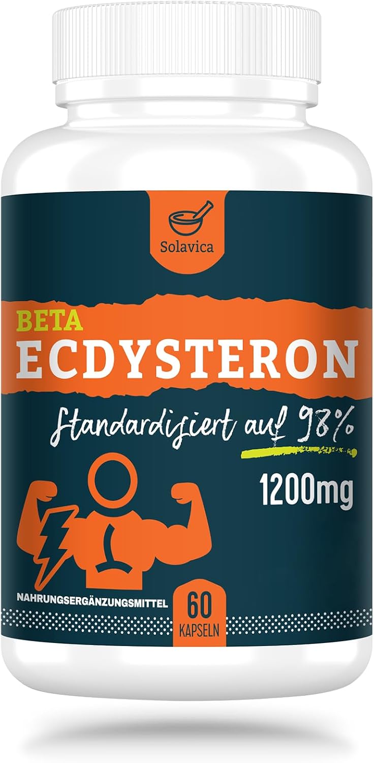 Thumbnail 6 de Beta-Ecdysteron Supplement 1200 mg pro Portion – 1-Monats-Vorrat (60 Kapseln, 4er Pack) mit 98% Reinheit