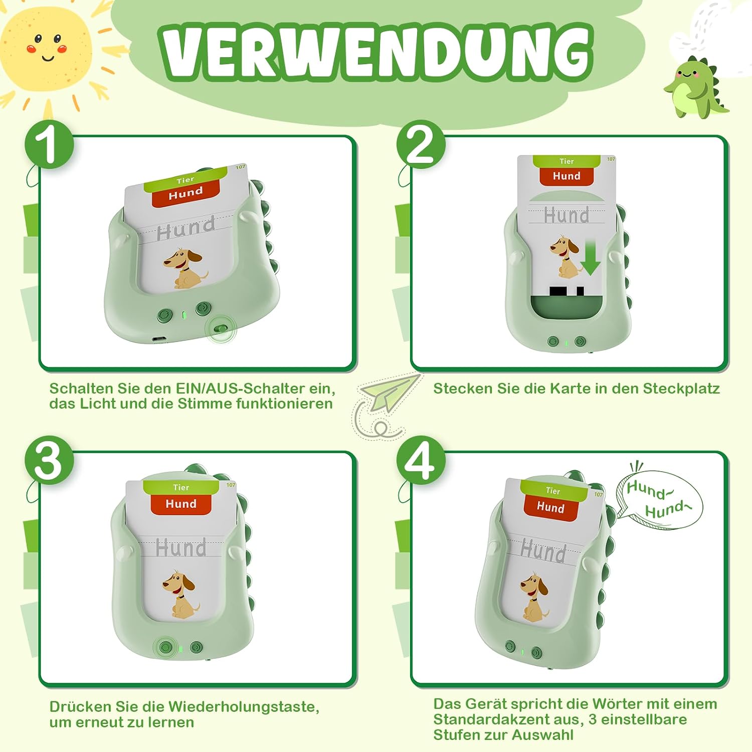 Thumbnail 5 de Deutsch Sprechende Lernkarten für Kleinkinder – 336 Sichtwörter