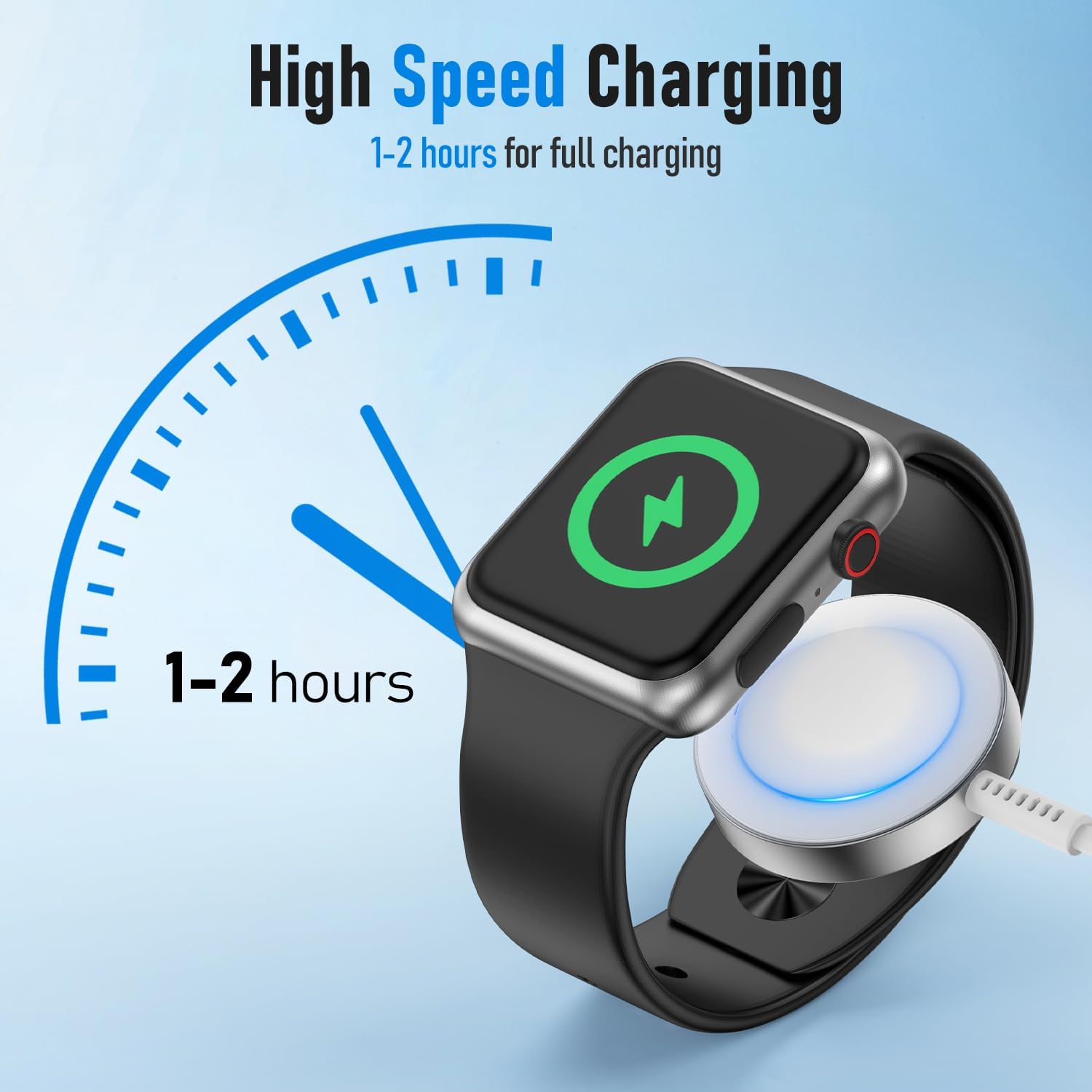 Thumbnail 2 de USB‑C Apple Watch Ladekabel (1 m) im 2er‑Pack – magnetisches Schnellladekabel kompatibel mit Series 10/9/8/7/6/SE/5/4/3/Ultra/Ultra 2