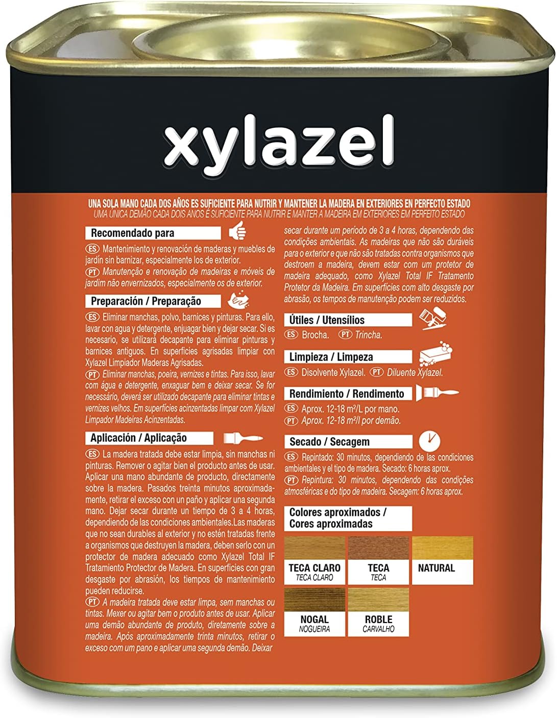 Detalle de XYLAZEL Aceite para Teca Incoloro 750 ml