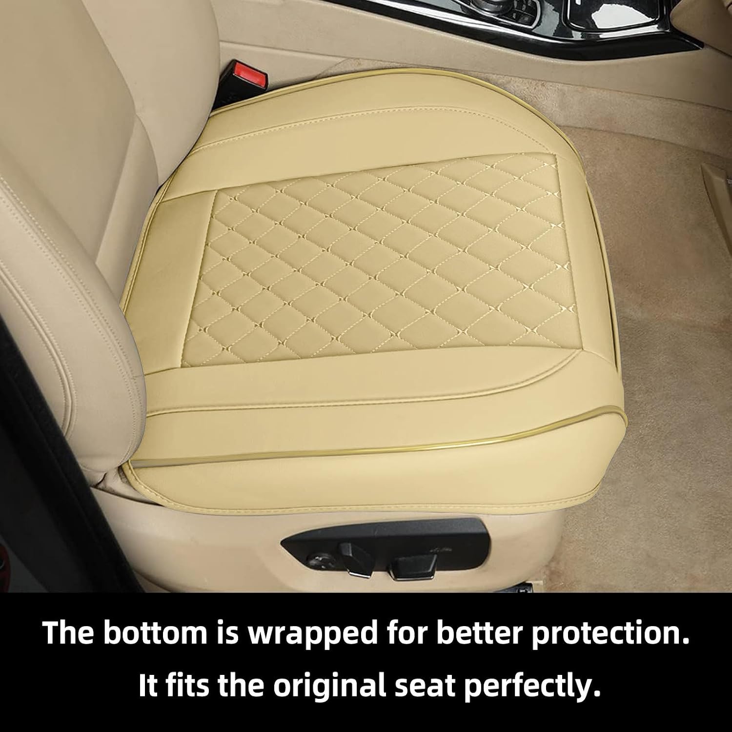Detalle de SanQing PU leather seat covers, beige