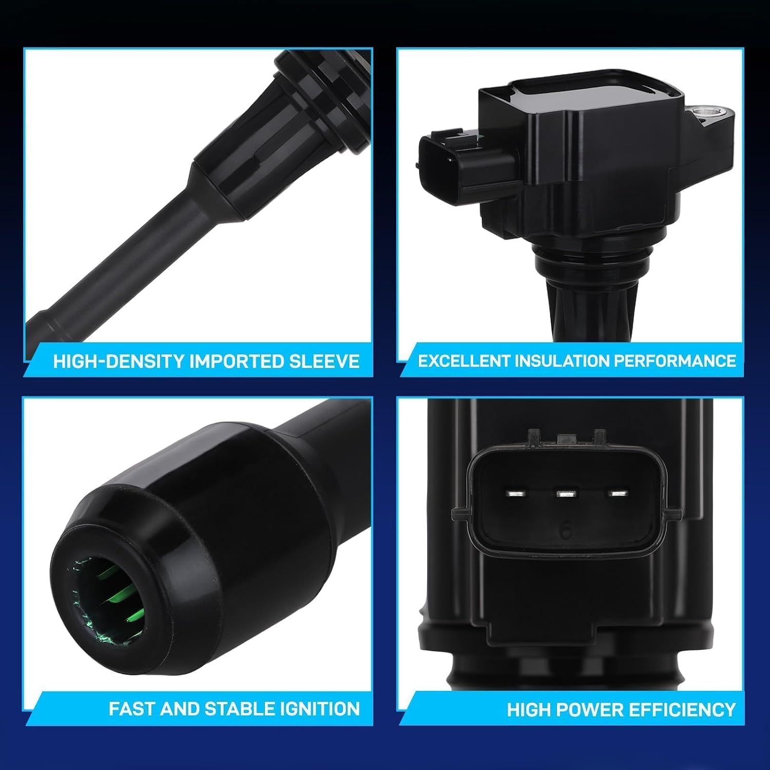 Detalle 1 de BDELI Ignition Coil and Spark Plug Set UF549