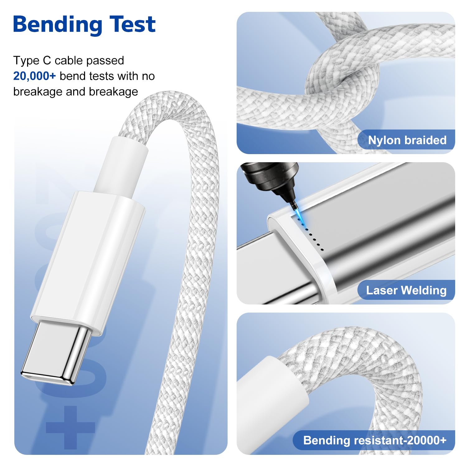 Thumbnail 2 de 2Pack 2M USB‑C to USB‑C Charger Cable 60W