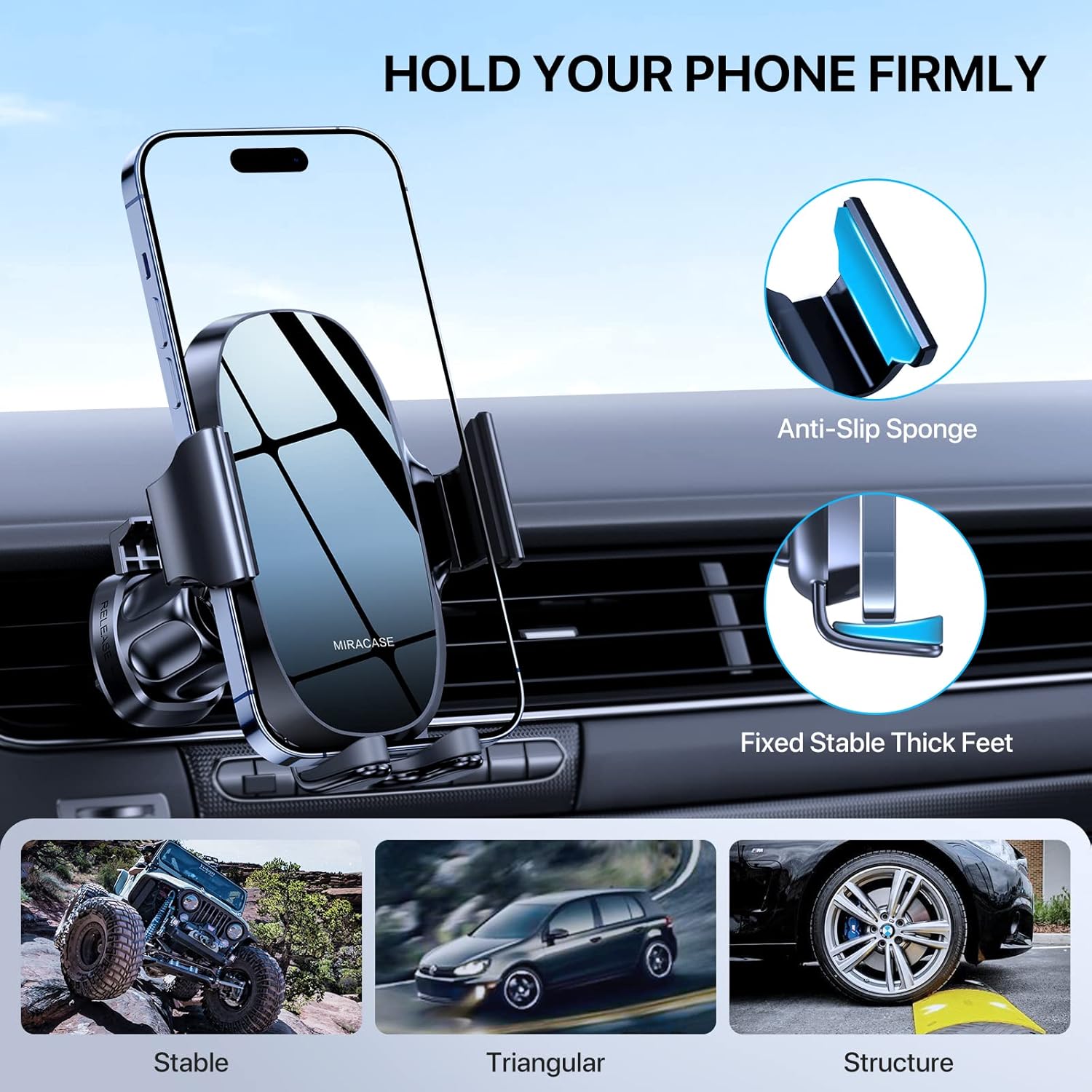 Detalle 2 de Miracase Handyhalterung 4–7 Zoll 360°