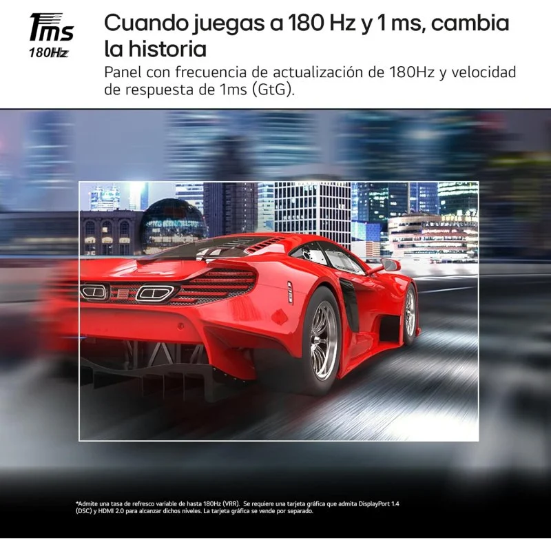 Thumbnail 2 de LG UltraGear 24GS50F-B monitor 23,7" 180 Hz FreeSync