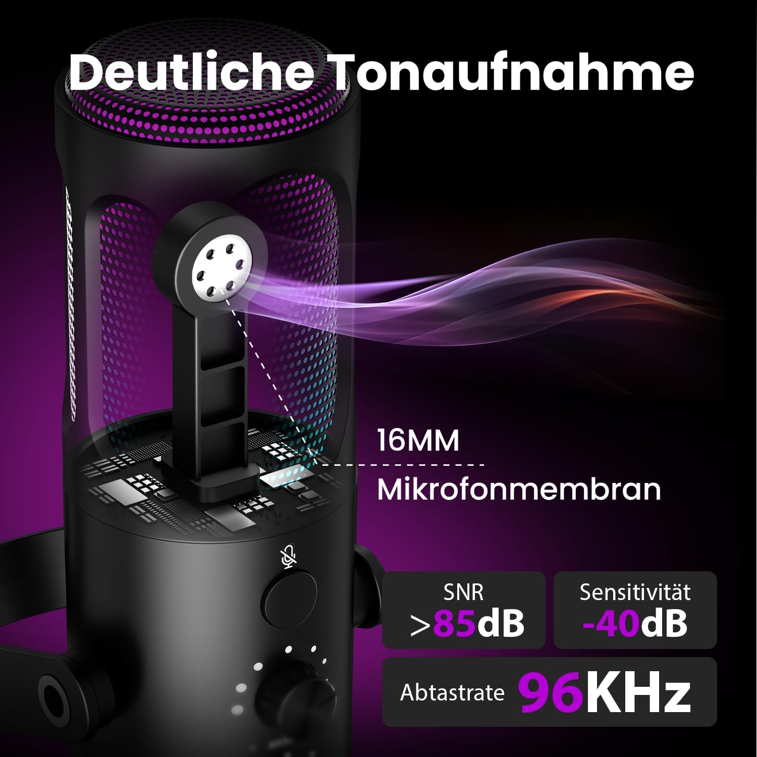 Detalle 2 de Ortizan Gaming Mikrofon PC USB