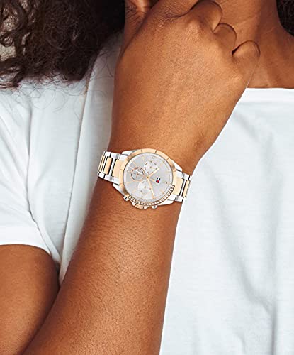 Detalle de Tommy Hilfiger Analogue Multifunction Quartz Watch for Women with Stainless Steel Bracelet