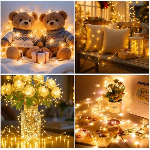 Thumbnail 7 de GCCATE Solar String Lights Outdoor Garden - 2 Pack, 12M Each, 120 LED Copper Wire Weatherproof Fairy Lights