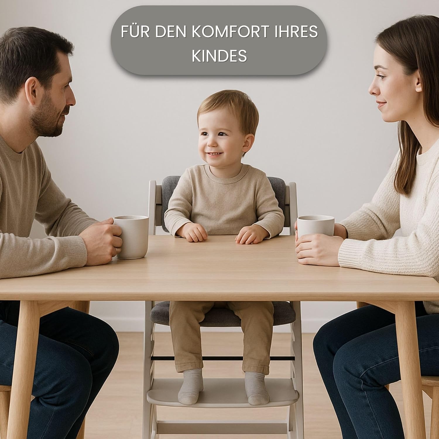 Thumbnail 3 de Housse chaise haute bébé 2 pièces Gris