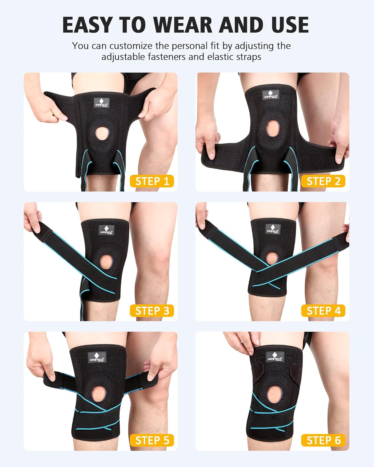 Thumbnail 4 de NEENCA knee brace with 4 springs support