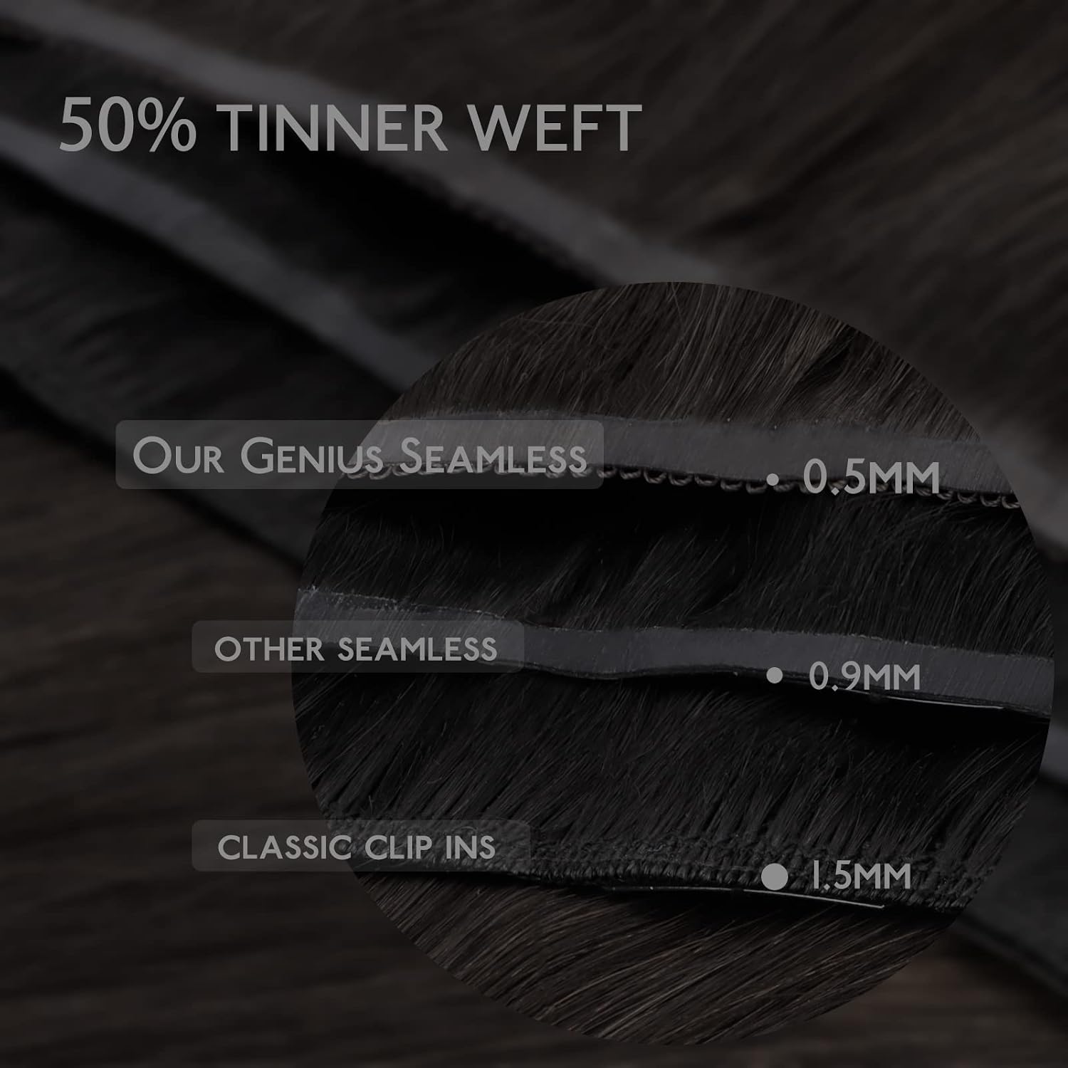Detalle de WENNALIFE Clip-In Hair Extensions, 14-Inch